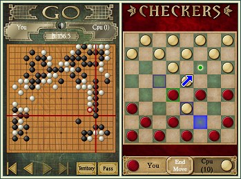 Android Go and Checkers screenshots